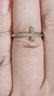 10k White Gold Diamond Cross Ring Size 6.25