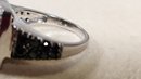 14k White Gold Black And White Diamond Ring
