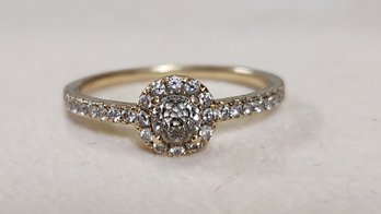 14k .87 Carat Fancy Portuguese Cut Diamond Ring Size 10.25