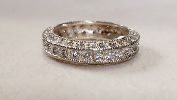 Sterling Silver 925 CZ Band Size 7