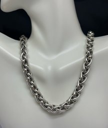 David Yurman 14k Yellow Gold & Sterling Silver Wheat Chain Necklace