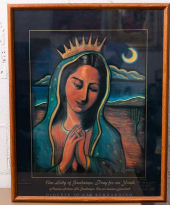 Framed Print Of Our Lady Of Guadalupe By A. Cepeda