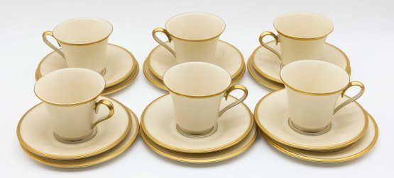 Eternal Fine China By Lenox - 3-Ounce Demitasse Cups & Saucers
