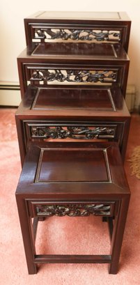 Set Of Four Late 19th Or Early 20th Century Chinese Nesting Tables