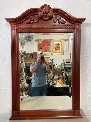 Early 20th Century Design Ornate Wooden Mirror