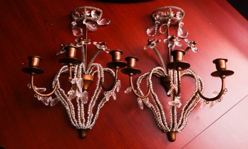 Vintage Beaded Wall Sconces