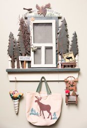 Moose Themed Wall Decor With Hooks