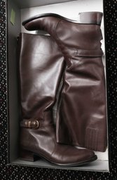 Via Spiga Chocolate Leather Boots  Size 8.5