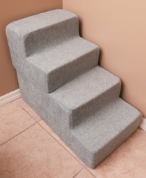 Best Pet Supplies Linen Covered Foam Foldable Cat & Dog Stairs