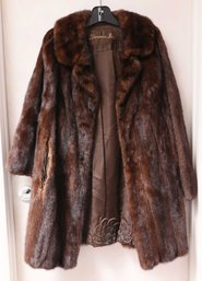 Vintage Brown Mink W/ Personalized Embroidery - Large