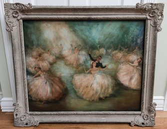 La Valse Carlotta Edwards - Oil On Canvas W/ Ornate Frame -