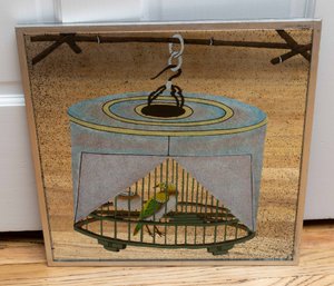 Dransfield & Ross Antiqued Mirror Chinoiserie Birdcage Square Placemat