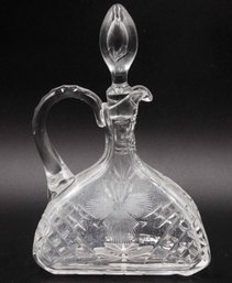 Vintage Cut Crystal Decanter With Stopper