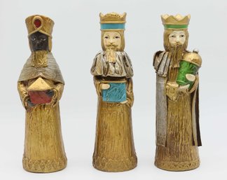 Vintage SCHMID BROS Paper Mache The Wise Men CHRISTMAS NATIVITY - THREE KINGS