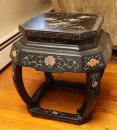 Asian Stool Inspired Chinese Lacquer Bench Seating Ottoman Chair Hassock Footstool Chinoiserie Asian Boho