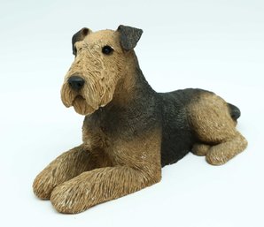 Sandicast Small Size Airedale Terrier Sculpture