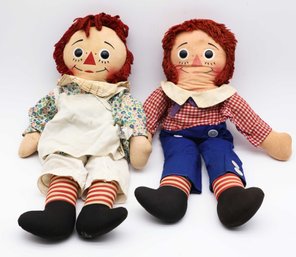 Vintage Raggedy Anne Dolls - Pair