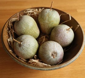 Charming Wooden Fruit In Wooden Bowl Centerpiece, Home Decor