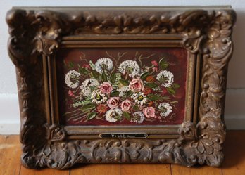 Floral Oil Painting Framed Signed Noelia