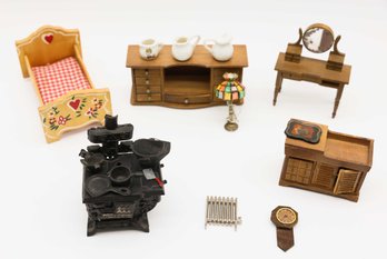 Lot Of Assorted Miniature Doll House Furniture - Please See All Photos