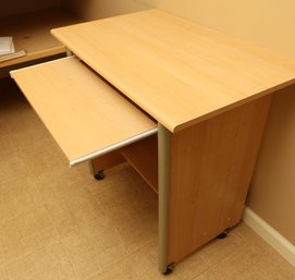 Wooden Computer Desk On Wheels