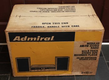 Admiral MODULAR AMFM STEREO RADIO WITH 8 TRACK STEREO TAPE RECORDER/PLAYER AND AIR SUSPENSION SPEAKER SYSTEM