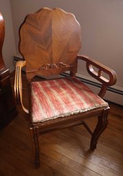Antique Wooden Padded Chair