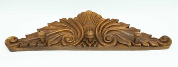 Wooden Over Door Carved Coat Rack W/ 3 Knobs