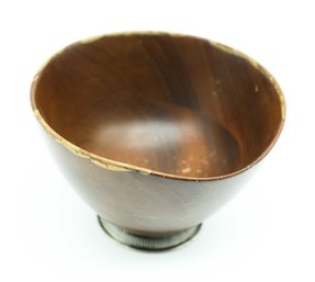 Wood Bowl Sterling Silver Base