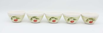 Crate & Barrel Italian Cherry Fruit Bowls  - Lot Of 5