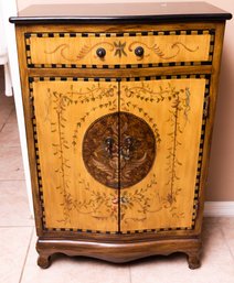 Vintage Marble Top Storage Cabinet