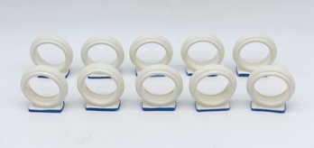 Porcelain Napkin Rings Lot Of 10