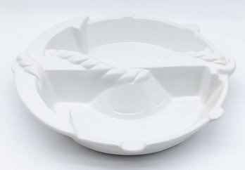 Style Eyes By Baum Bros Milk Glass Divided Relish Dish