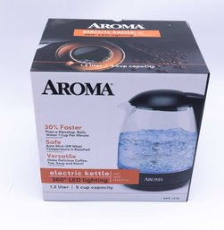 Aroma Glass Water Kettle-LED Lighting-1.2L, 5 Cup-Tea, Coffee