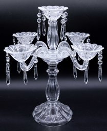 Vintage Glass Candleabra