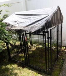 Lucky Dog Uptown, Welded Wire Outdoor Dog Kennel, Playpen Crate With Waterproof Cover