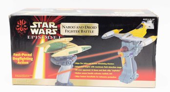 Vintage Star Wars Episode 1 Naboo And Droid Fighter Battle 1999 From Tiger Electronics Deadstock