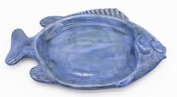 Flat Earth Pottery Fish Dish