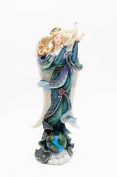 Lenox Millennium Pencil Angel Figurine The World Is At Her Feet Vtg 1999