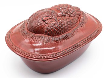 Chicken Rooster Hen Roaster Casserole Terracotta UMBRIAVERDE CERAMICHE ITALY