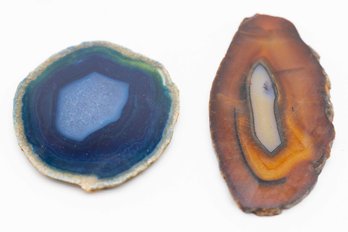 Polished Agate Slices - Pair