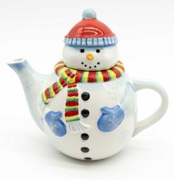 3D Colorful Christmas Snowman 24oz Ceramic Coffee Tea Cocoa Pot Mesa