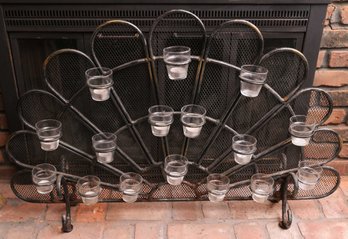 Indoor Fireplace Floor Screen/candle Holder