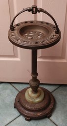 Antique Cast Iron Ashtray Floor Stand