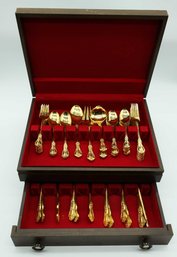 Rogers Stainless Steel Japanese Cutlery Set - Gold Tone - Seats 12