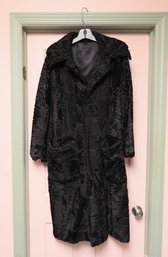 Vintage Valentino Uomo BLACK PERSIAN Lamb COAT 7/8 - Rare