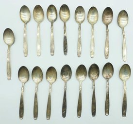 International S Co Spoons Silver Plate - 17 Total