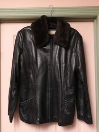 Jones New York Genuine Leather Coat