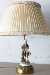 LEFTON Porcelain Bisque Figurine '18th Century Gentleman'  Lamp CIRCA 1950s