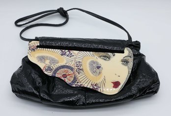 Moon Bags Patricia Smith Designs Black Leather Crossbody Shoulder Bag